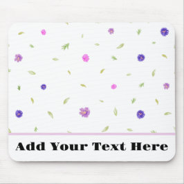 Personlig Blommigt Mouse Pad - Gift för Mamma Musmatta
