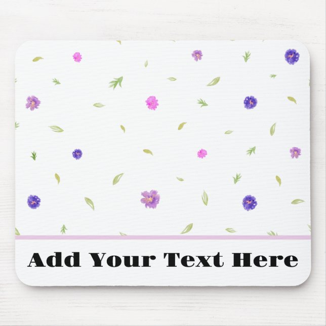 Personlig Blommigt Mouse Pad - Gift för Mamma Musmatta (Framsidan)