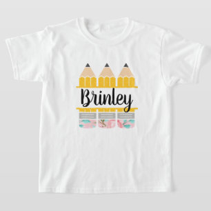 Personlig Blommigt Penna Trio T Shirt