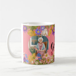 Personlig Blommigt Photo Collage Mugg Gift