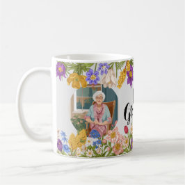 Personlig Blommigt Photo Collage Mugg Gift