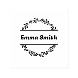 Personlig Blommigt Ram Självfärgande Stämpel