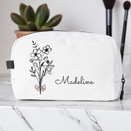 Personlig Blommigt Rosa Bow Birthday Girl