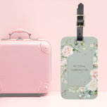 Personlig Blommigt Sage Grönt Watercolor Guld Bagagebricka<br><div class="desc">Faux glitter med rosa,  ,  ömtåliga blommor i guld med en sage grönt bakgrund. Bagagetaggen är perfekt för den feminina kvinnan. Chic och sofistikerad precis som hon. En sådan utformning av eleganten. Det har varit trevligt att skapa den här designen åt dig. Zazzle garanterar 100 % kundservice och kundtillfredsställelse.</div>