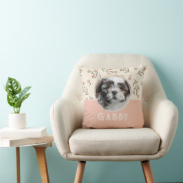 Personlig Blommigt Shabby chic Photo Kudde