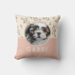 Personlig Blommigt Shabby chic Photo Kudde