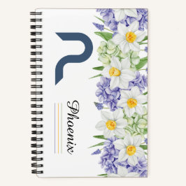 Personlig Blommigt Spiral bärbar dator med första