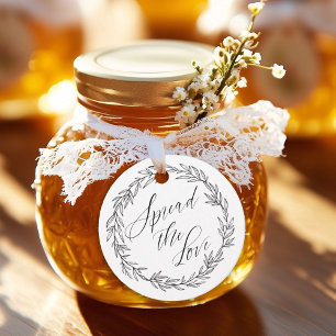 Personlig Blommigt Utandning Jelly Bröllop Gåvor Etiketter