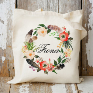 Personlig Blommigt Utandningshändelse Braidsmaid,V Tygkasse