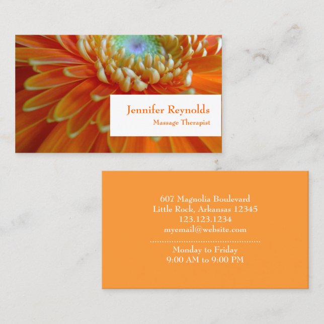 Personlig Blommigt Visitkort (Fram/baksida)