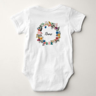 PERSONLIG BLOMMIGT WREATH ROMPER T SHIRT
