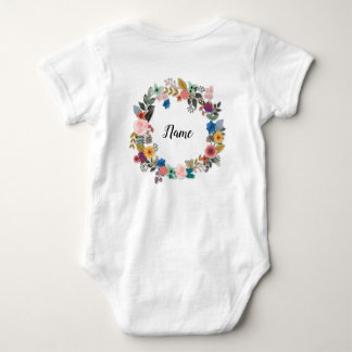 PERSONLIG BLOMMIGT WREATH ROMPER T SHIRT