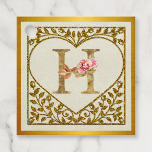 Personlig blommonogram, från A till Ö Gåvor Etiketter