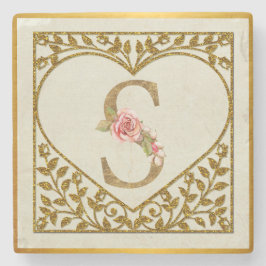 Personlig blommonogram, från A till Ö Stenunderlägg