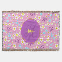 personlig blommor, flugor och bubblor mönster