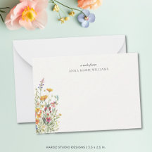 Personlig blomster Chic Elegant brevkort