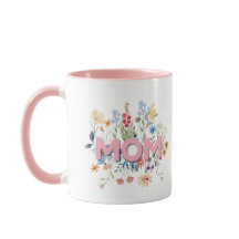 Personlig blomster-mammamugg – Mors dag-present