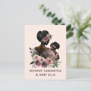 Personlig blomster Mammas och Bebis Vykort