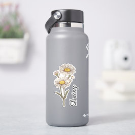 Personlig blomster namn anpassad botanisk klistermärken
