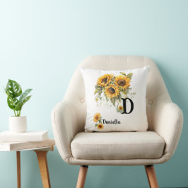 Personlig blomster namn kudde