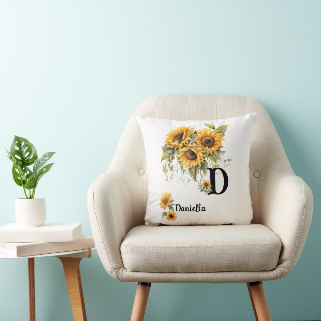 Personlig blomster namn kudde (Stol)