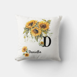 Personlig blomster namn kudde