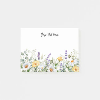 Personlig blomster post-it block