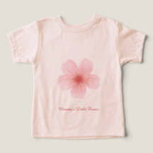 Personlig blomster T-shirt för bebisar och småbarn