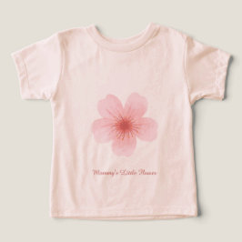 Personlig blomster T-shirt för bebisar och småbarn