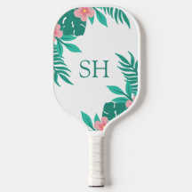 Personlig blomster tropisk design anpassad initial