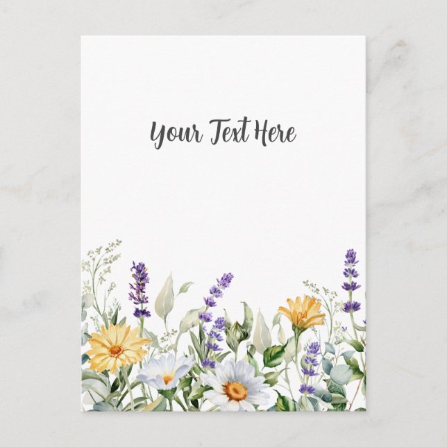 Personlig blomster vykort (Framsida)