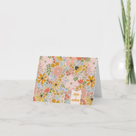 Personlig blomsterbröllopsdusch ,lila tack kort