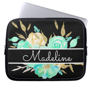 Personlig blomsterbukett laptop fodral