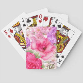Personlig blomsterdesign casinokort