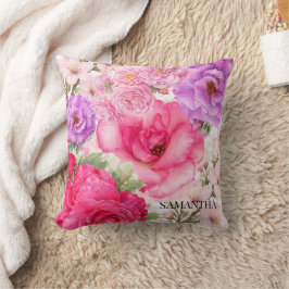 Personlig blomsterdesign kudde