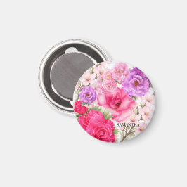 Personlig blomsterdesign magnet