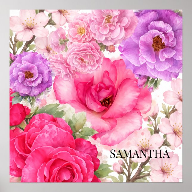 Personlig blomsterdesign poster (Framsidan)