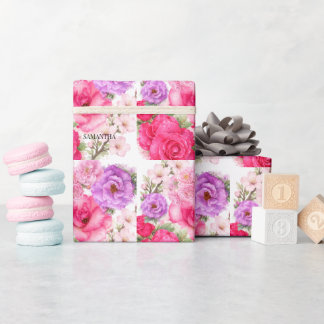 Personlig blomsterdesign presentpapper
