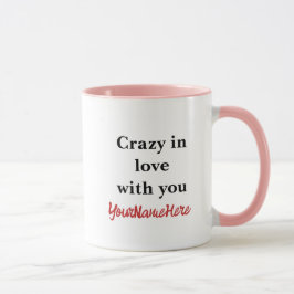 Personlig blomsterhjärtformad kaffemugg till Alla