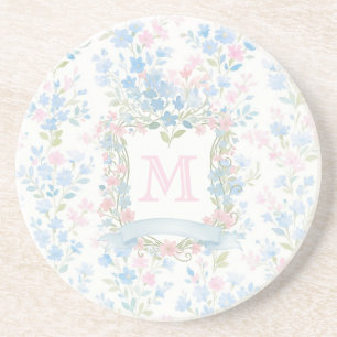 Personlig blomsterinitial sandstensundersats underlägg