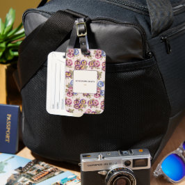Personlig blomsterinspirerad bagagetikett | Äventy Bagagebricka