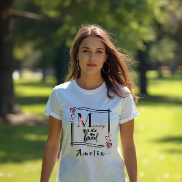 Personlig blomsterklänning för Mamma T-shirt