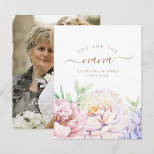 Personlig blomsterkort med foto för Nana Julkort