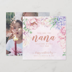 Personlig blomsterkort med foto för Nana Kort