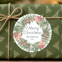 Personlig blomsterkrans - God Jul