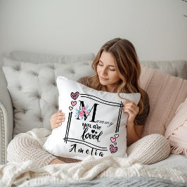 Personlig blomsterkudde för Mamma Kudde