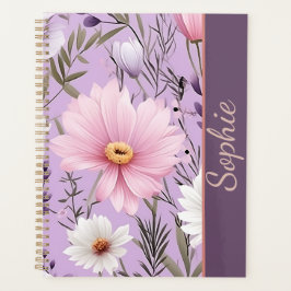 Personlig blomsterlavendelplanering med namn