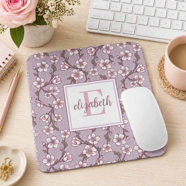 Personlig blomstermusmatta present till kollegor musmatta (Personalized Gift Idea)