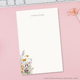 Personlig blomsterprakt brevpapper