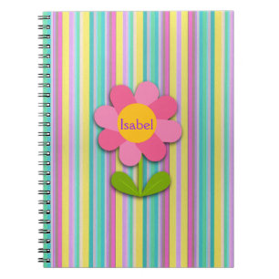 Personlig blomsterspiral Fotoanteckningsbok Anteckningsbok